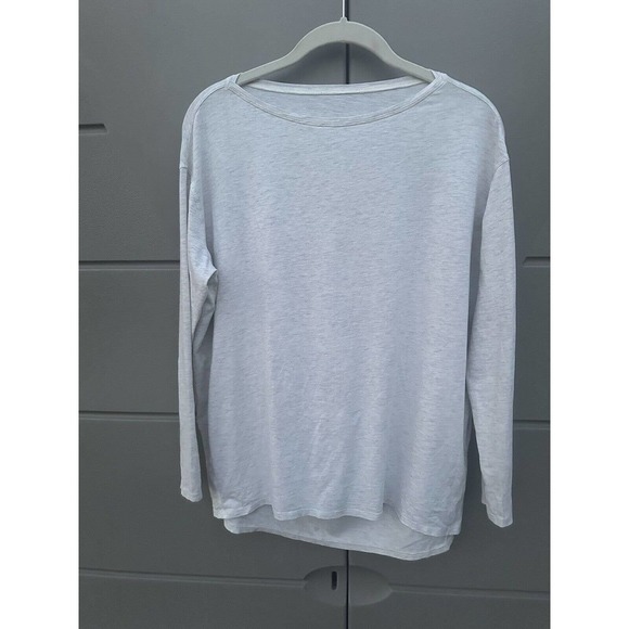 Lululemon Women's Back In Action Space Dye Grey Long Sleeves Pullover Tee Sz 10 - Picture 4 of 12